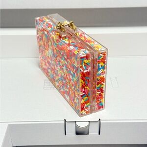Sprinkle Acrylic Clutch Bag